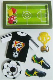 Black Layered Paper Custom Die Cut Sticker Sheets Football Game Decorative