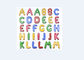 Colored Custom Puffy Alphabet Stickers For Baby Room Wall Decor Eco Friendly