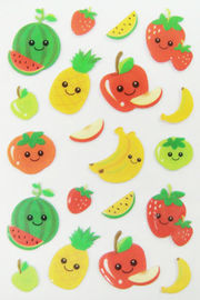 Pretty Design Custom Puffy Stickers / Puffy Fruit Stickers Easy Removable