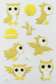 Printable Birds Puffy Animal Stickers For Kids Gifts Custom Eco Friendly