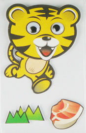 Tiger Design 3D Cartoon Stickers For Cars Forest Animal Logo Printed