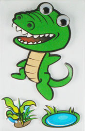 Personalised Crocodile 3D Cartoon Stickers Paper Layered For Bedroom Wall Decorative