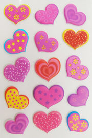 Personalized Heart Shaped Stickers For Wedding Favors Non Toxic Silk Printing