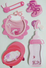 Die Cut Pink Shaker Vintage Toy Stickers Kawaii Sticker Set  Safe Non Toxic