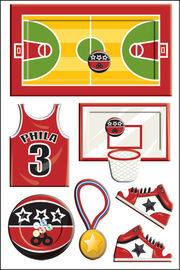Basketball Sports Type Vintage Toy Stickers As Promotional Items OEM &amp; ODM