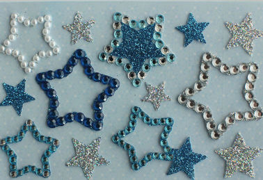 Promotional Clear Epoxy Star Shaped Stickers Printable Die Cut For MP3
